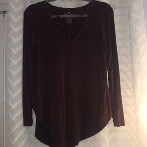 American Eagle Caged Front Soft and Sexy Shirt